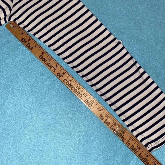 SPLENDID cardigan open front long sleeve button tabs 2 pockets navy white size L - Picture 10 of 14